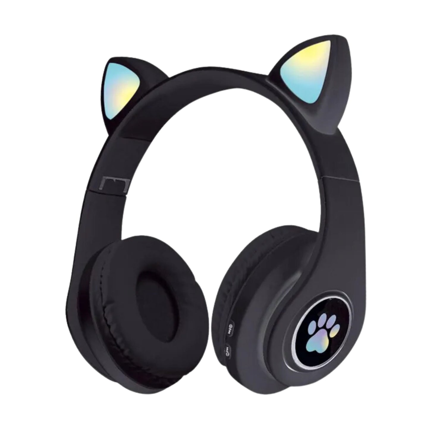 Aud fonos inal mbrico Orejas Gato Led Wireless Bluetooth Negro