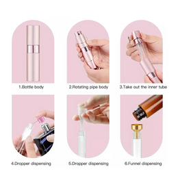 Pack 5 Piezas Atomizador Perfumes Viajes 8 ML