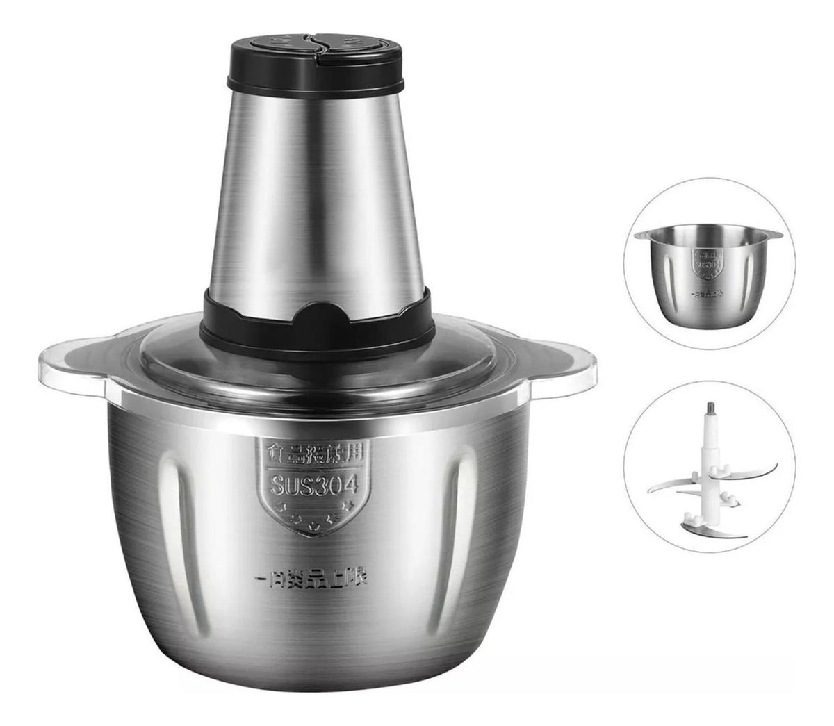 Picadora Trituradora Acero Inoxidable 2 Velocidades 2 LT