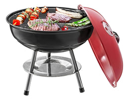 Parrilla Asado Carbón Redonda 36 CM Roja