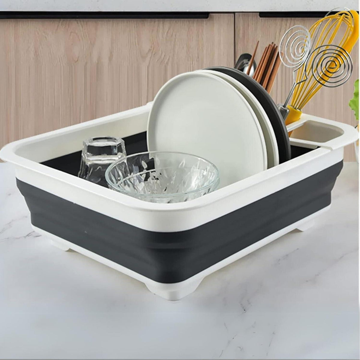 Secador Escurridor Plegable Platos Gris