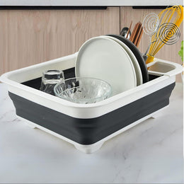 Secador Escurridor Plegable Platos Gris