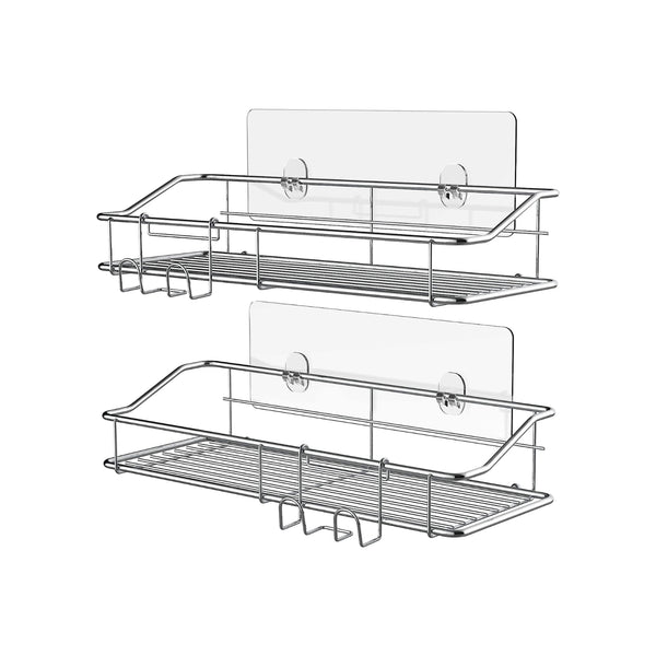 Set 2 Organizadores Ducha Repisa Baño Adhesivo Inoxidable