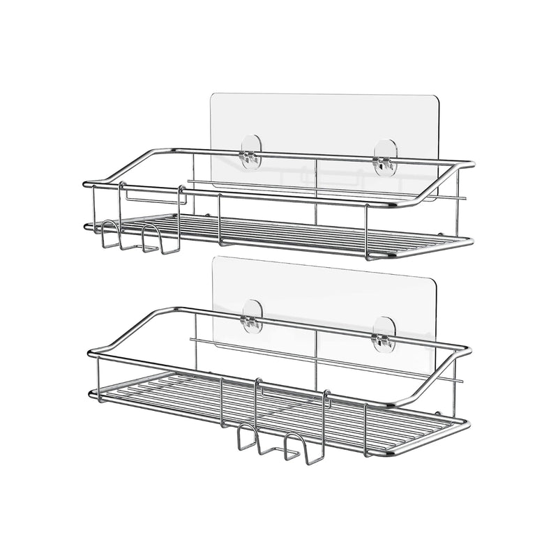 Set 2 Organizadores Ducha Repisa Baño Adhesivo Inoxidable