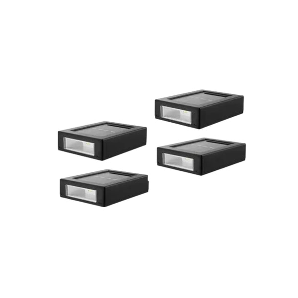 Pack 4 Focos Muro Aplique LED Solar Jardín 10x3x7 CM