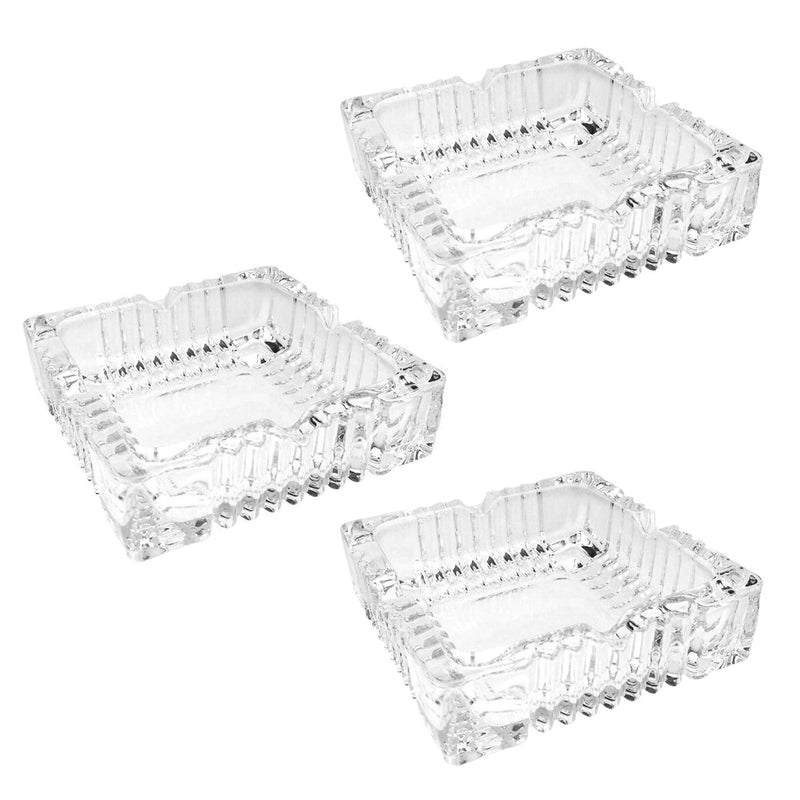 Set 3 Ceniceros Cristal Tallado 14x3 CM