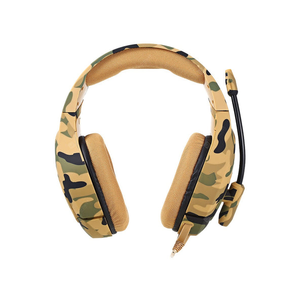 Audífonos Gamer Alámbrico Camuflaje Amarillo