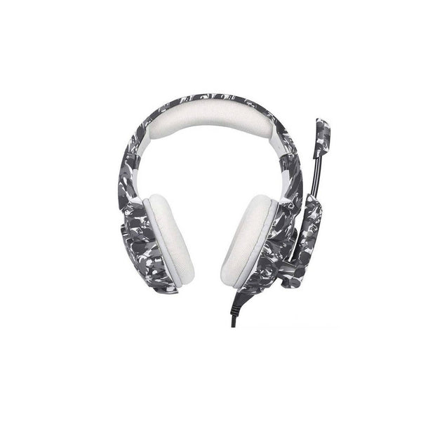 Audífonos Gamer Alámbrico Camuflaje Blanco