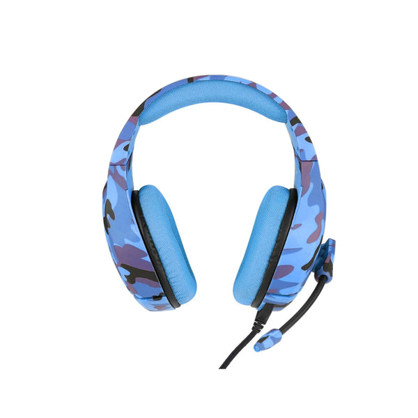 Audífonos Gamer Alámbrico Camuflaje Azul