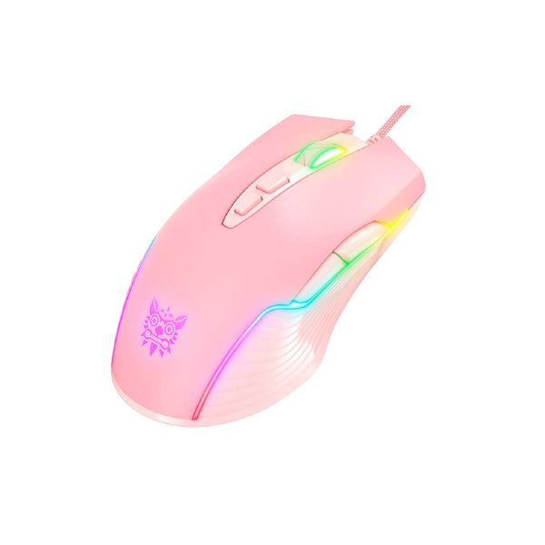 Mouse Gamer Rosado LED RGB