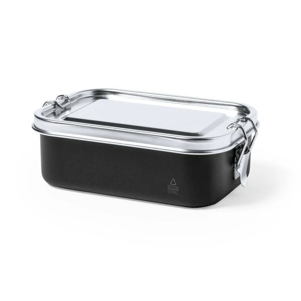 Contenedor Tupper Hermético Acero Inox. Negro Shonka 750 ML