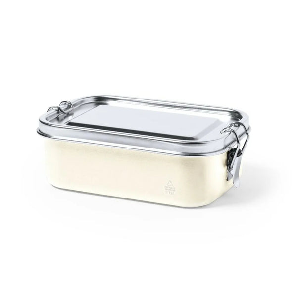 Contenedor Tupper Hermético Acero Inox. Beige Shonka 750 ML