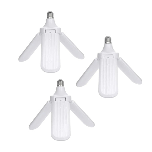 Pack 3 Ampolleta LED 45 Watt Angulo Ajustable 3 Aspas Luz Fría Blanco