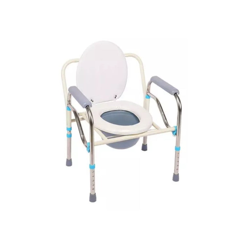 Baño Inodoro WC Portátil Plegable Silla Ducha Blanco