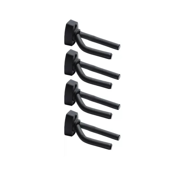 Pack 4 Soporte Guitarra Pared Colgador Bajo Ukelele Negro