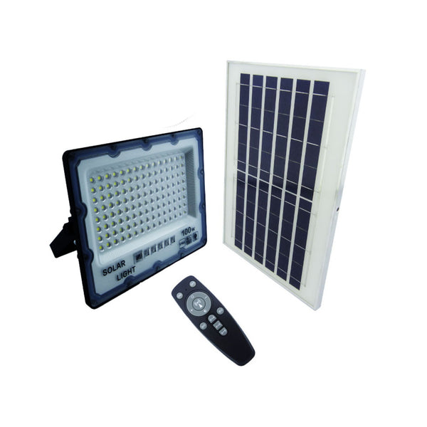 Proyector LED 100 Watt Panel Solar 120 LED Control Remoto