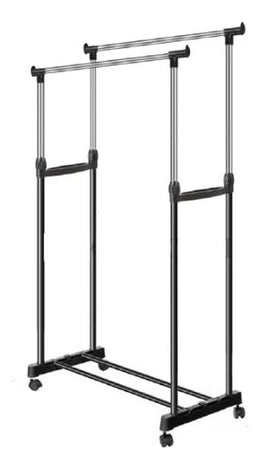 Perchero Doble Organizador Colgador Ruedas