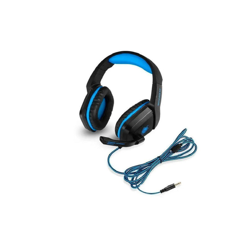 Audífonos Gamer 3.5 MM Conector Estéreo Azul