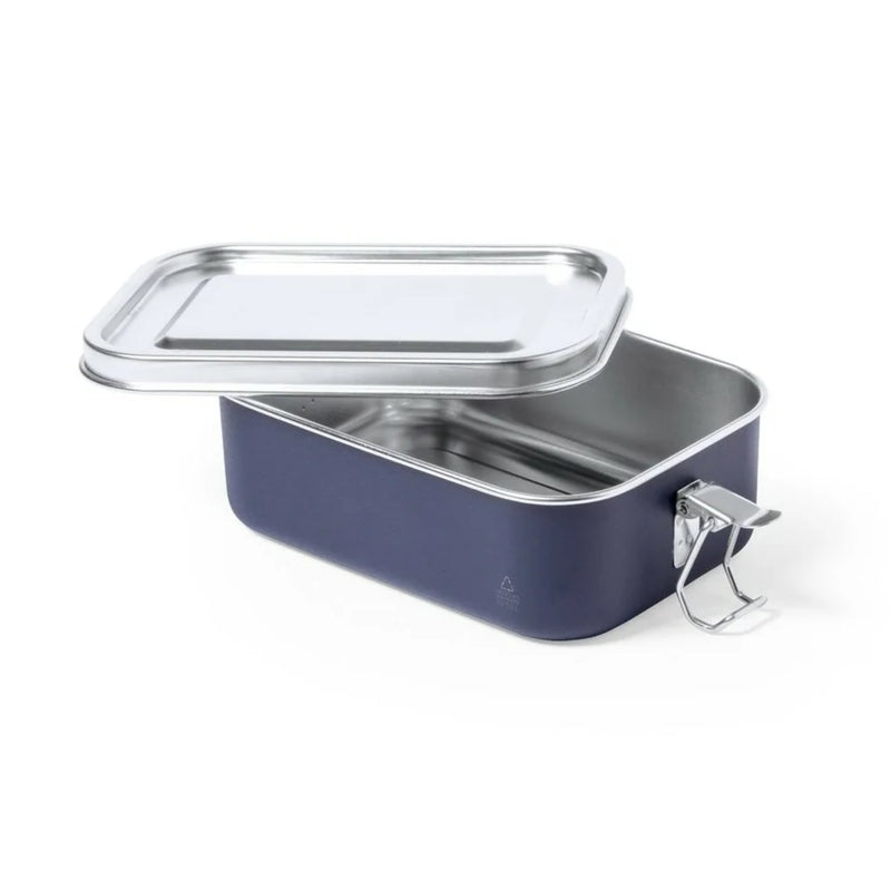 Contenedor Tupper Hermético Acero Inox. Azul Shonka 750 ML