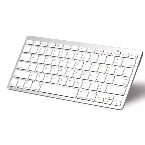 Teclado Inalámbrico Bluetooth Plateado