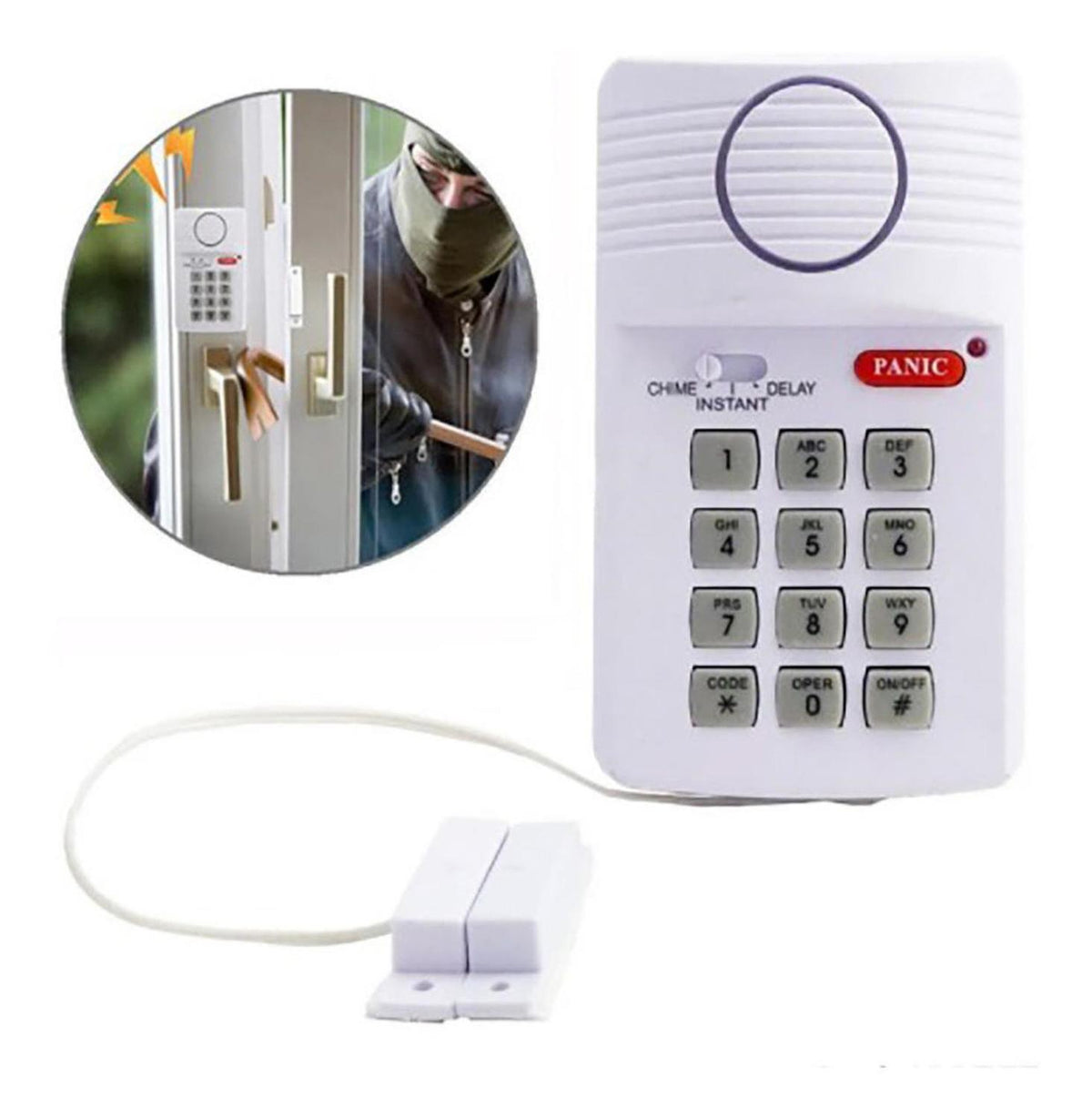 Alarma Hogar Sensor Magnético Blanca