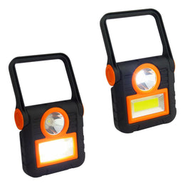 Linterna LED + COB LED Recargable Negro
