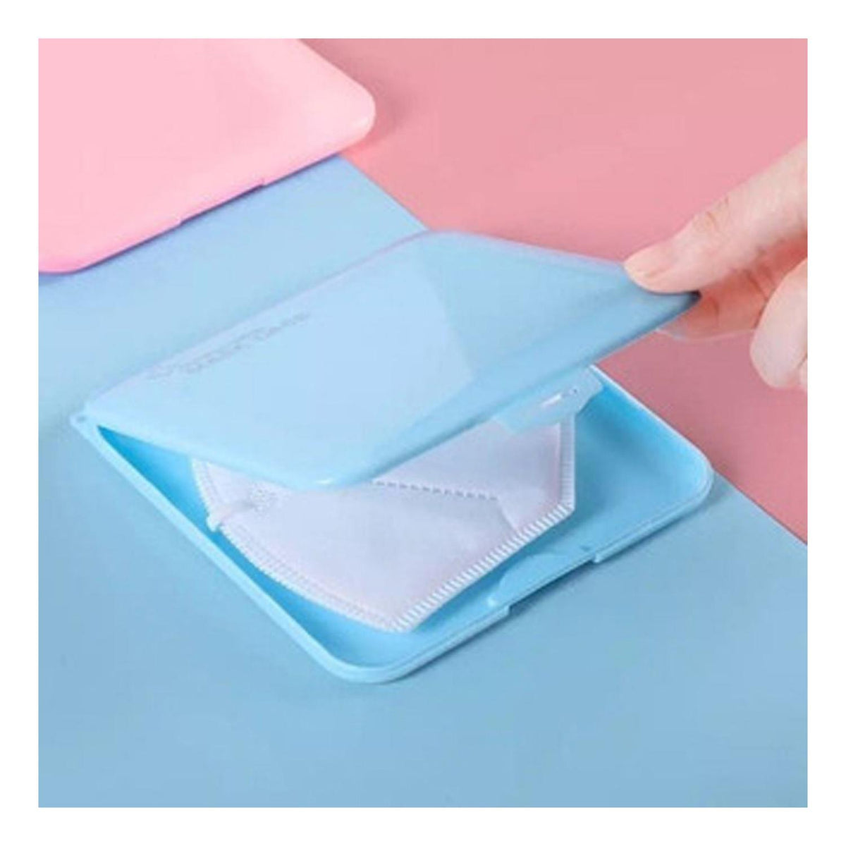 Estuche Porta Mascarilla KN-95 Celeste