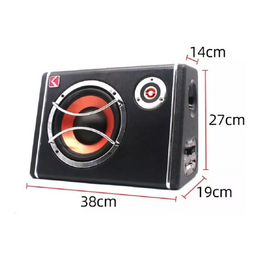 Parlante Subwoofer Plano Automóvil Kit Instalación 500 Watt Negro