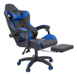 Silla Gamer Oficina Ajustable Reclinable Azul