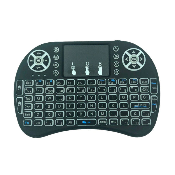 Mini Teclado Inalámbrico Touchpad Smart TV Retroiluminado