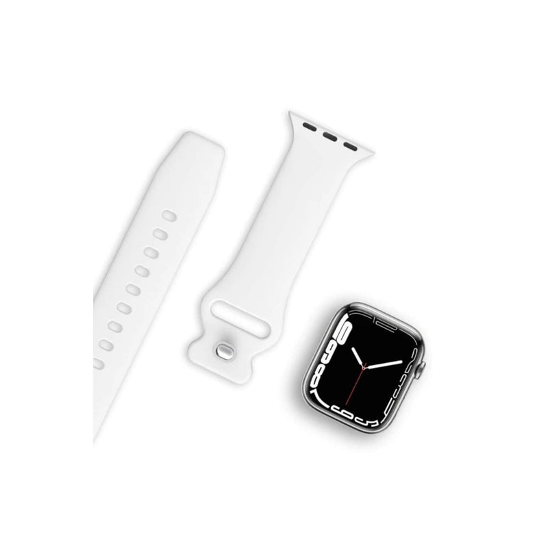 Correa Apple Watch Silicona Blanco S/M 42x44x45 MM