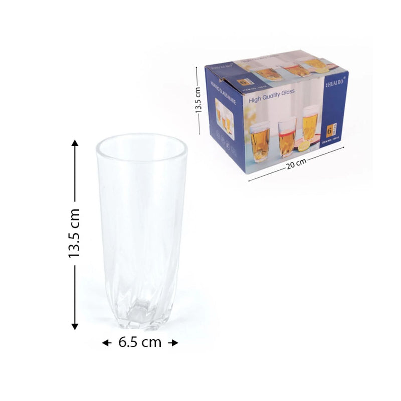 Set 6 Vasos Vidrio Sevilla 13X6.5 CM