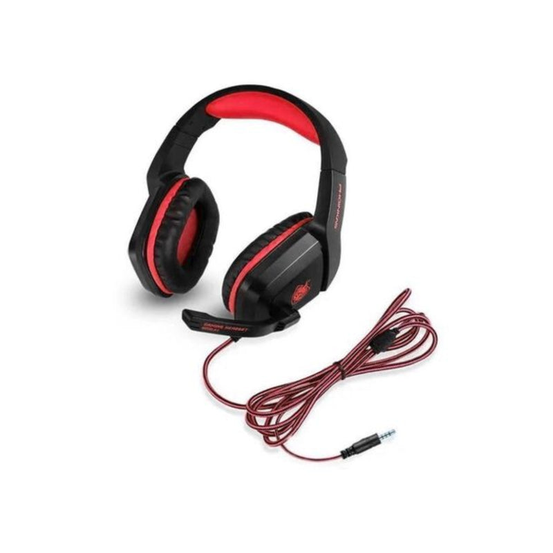 Audífonos Gamer 3.5 MM Conector Estéreo Rojo