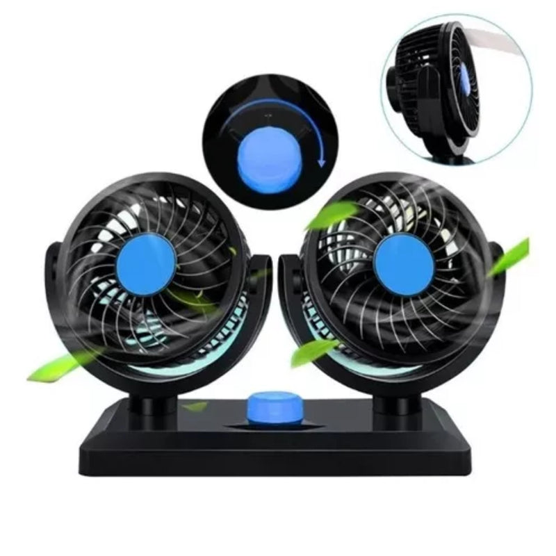 Ventilador Doble Auto Rotación 360°