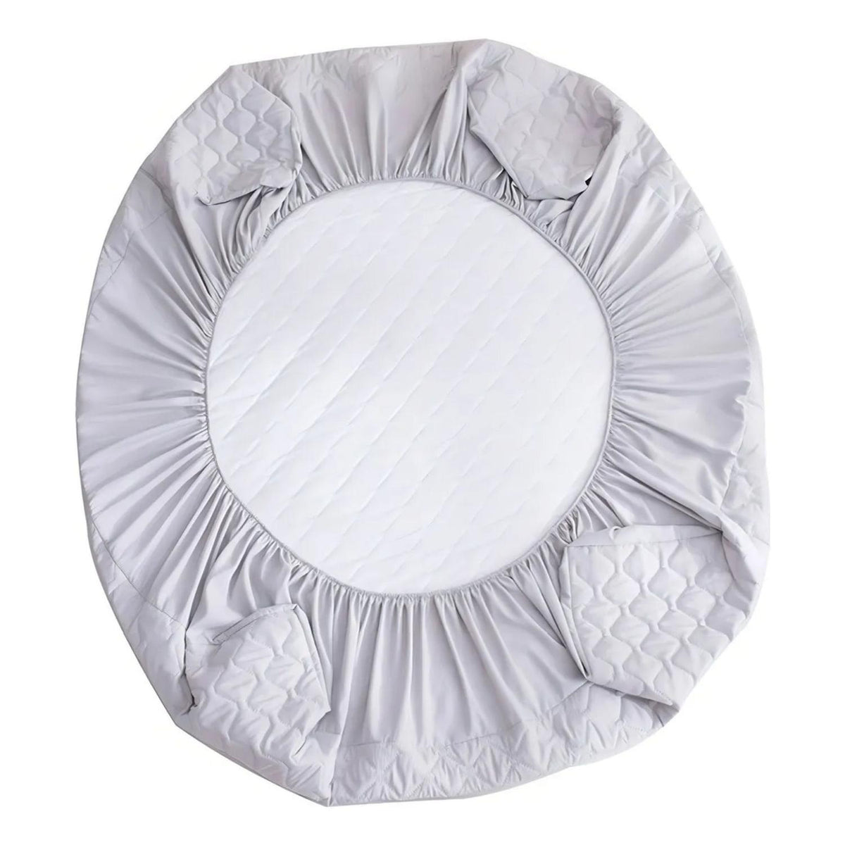 Cubre colchón Acolchado Impermeable 2 Fundas Almohadas 2 Plazas Blanco