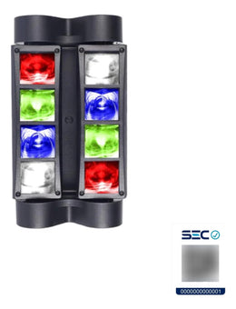 Maquina 8 Luces LED RGBW DJ Cabeza Móvil Activas Por Sonido