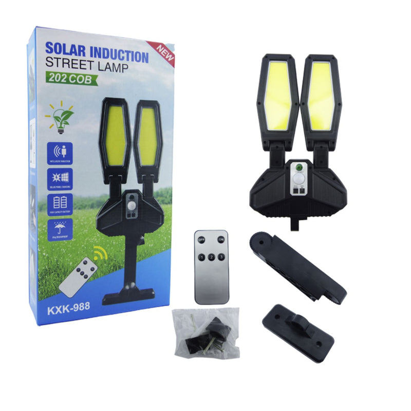 Foco Solar Brazo Doble 202 LED COB Control