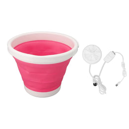 Lavadora Portátil Limpieza Plegable Rosado
