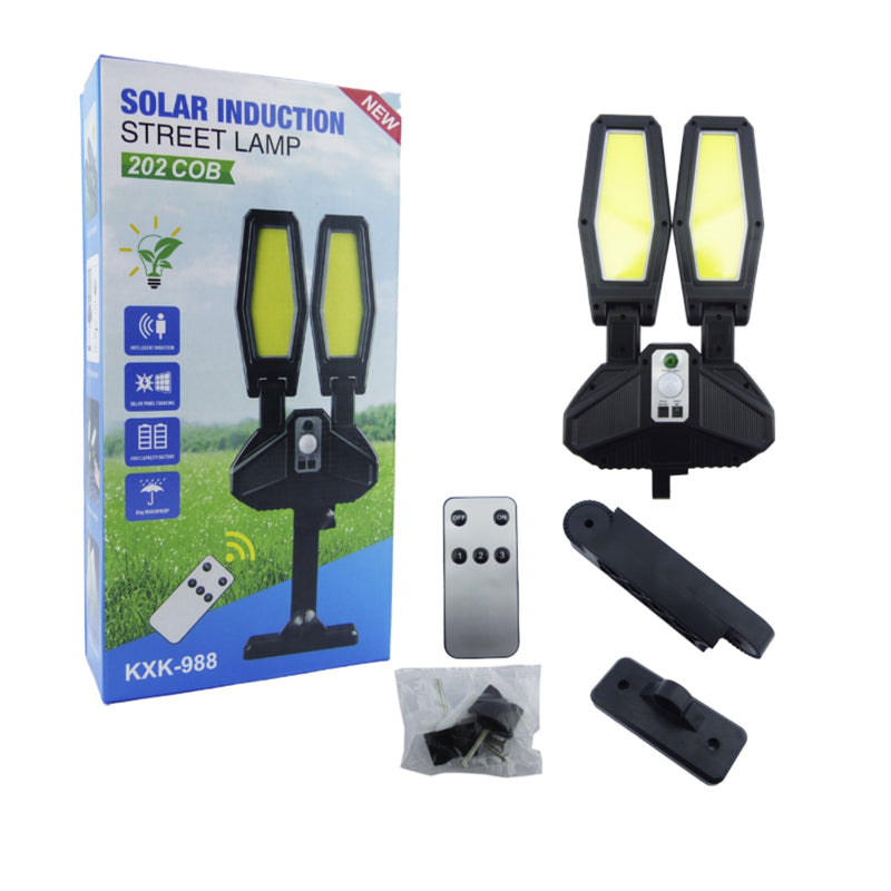 Foco Solar Brazo Doble 202 LED COB Control