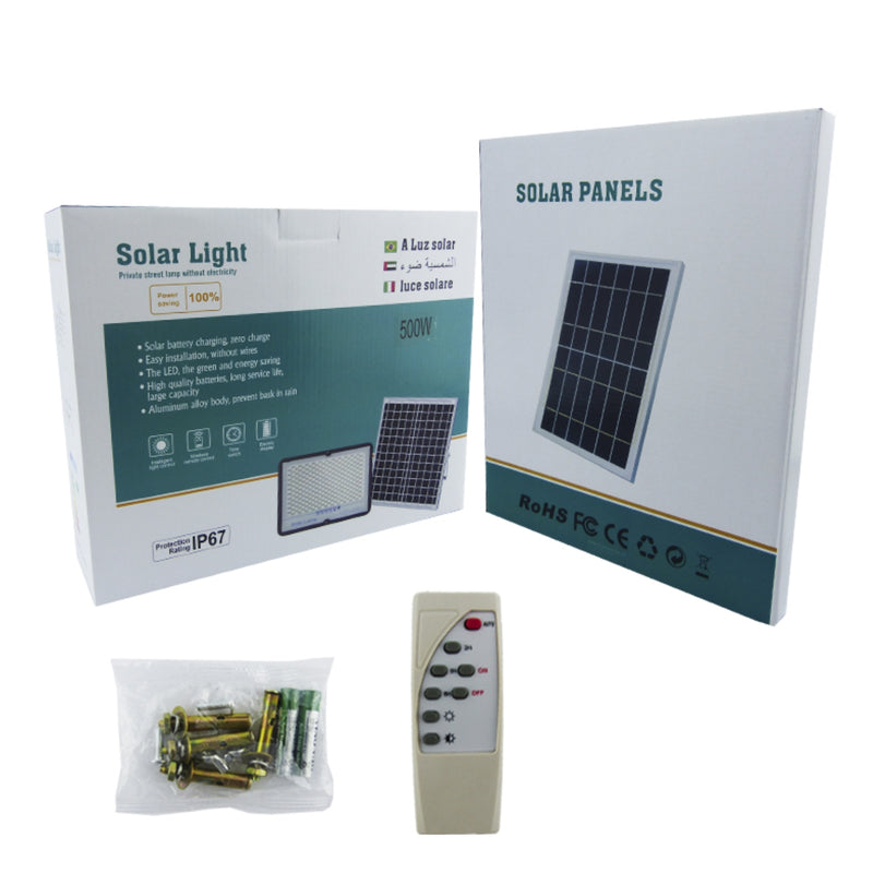 Proyector Solar LED 500 Watt Metal Plano Panel 142 LED