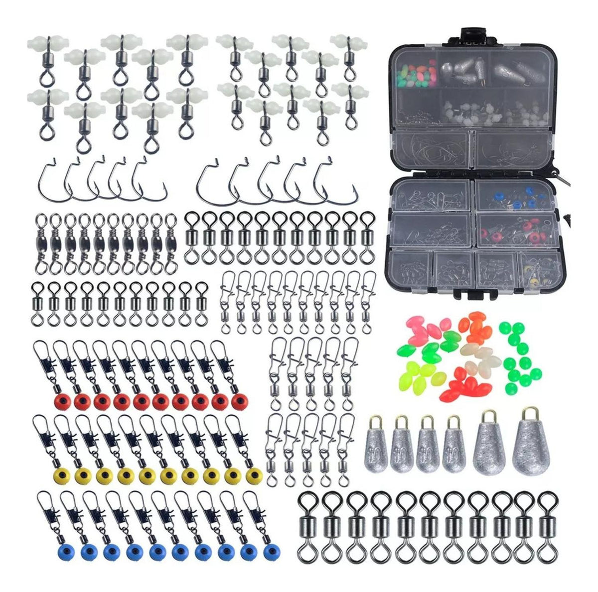 Kit 177 Accesorios Pesca Caja Aparejos