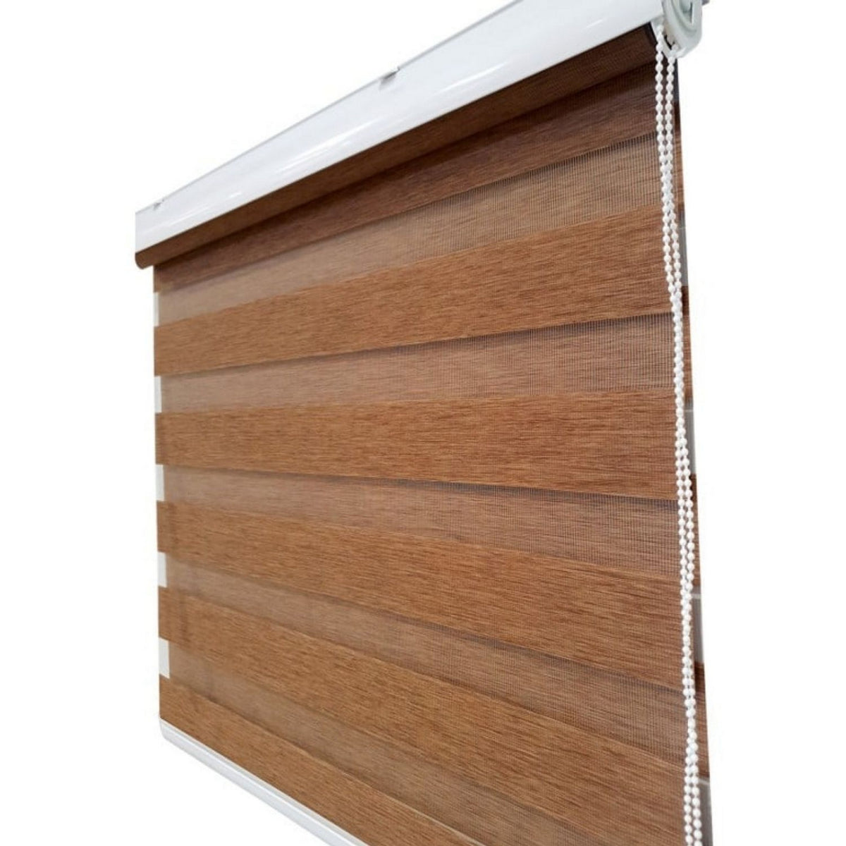 Cortina Roller Dúo Madera Café 180x220 CM