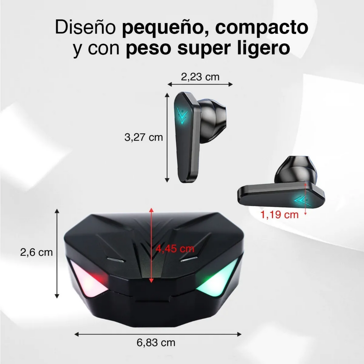 Audifonos Inalámbricos Bluetooth Pantalla LED Negro