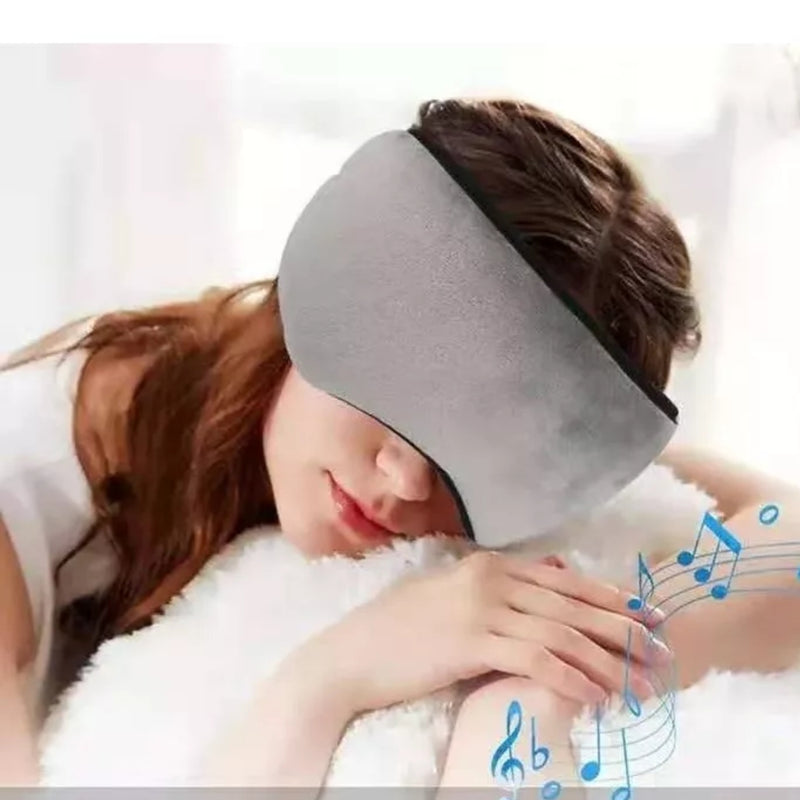 Máscara Antifaz Dormir Auriculares Música Bluetooth Gris