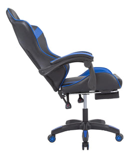 Silla Gamer Oficina Ajustable Reclinable Azul