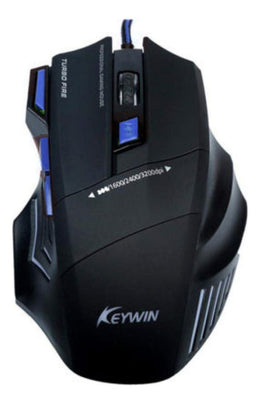 Kit Mouse Gamer Mousepad Ergonómico Azul