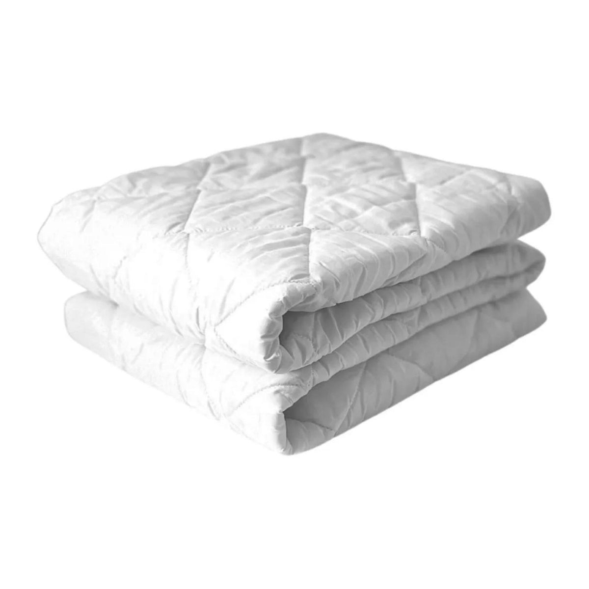 Cubre colchón Acolchado Impermeable 2 Fundas Almohadas 2 Plazas Blanco
