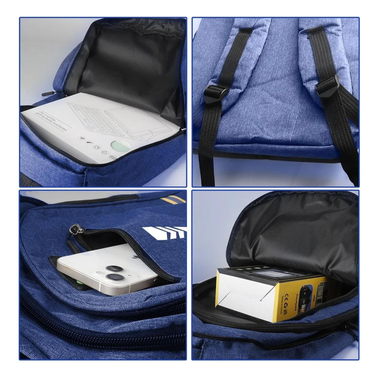 Mochila Bolso Computadora Viaje Impermeable 20 LT Azul