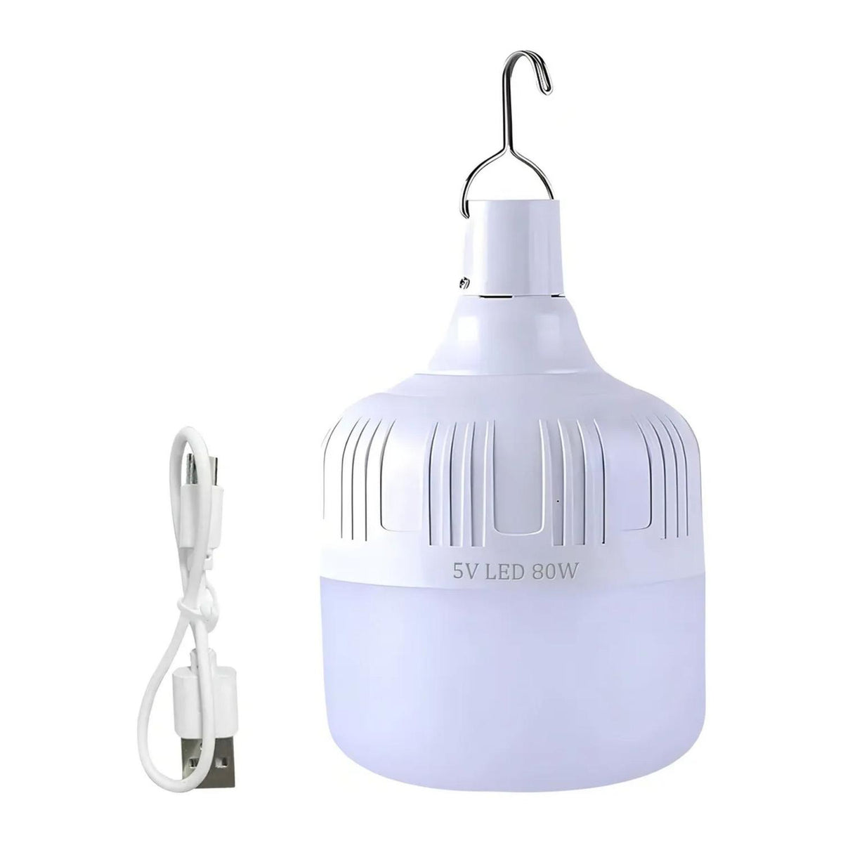 Lámpara Foco Recargable LED Portátil Emergencia 80 W – imagen 1 de 3