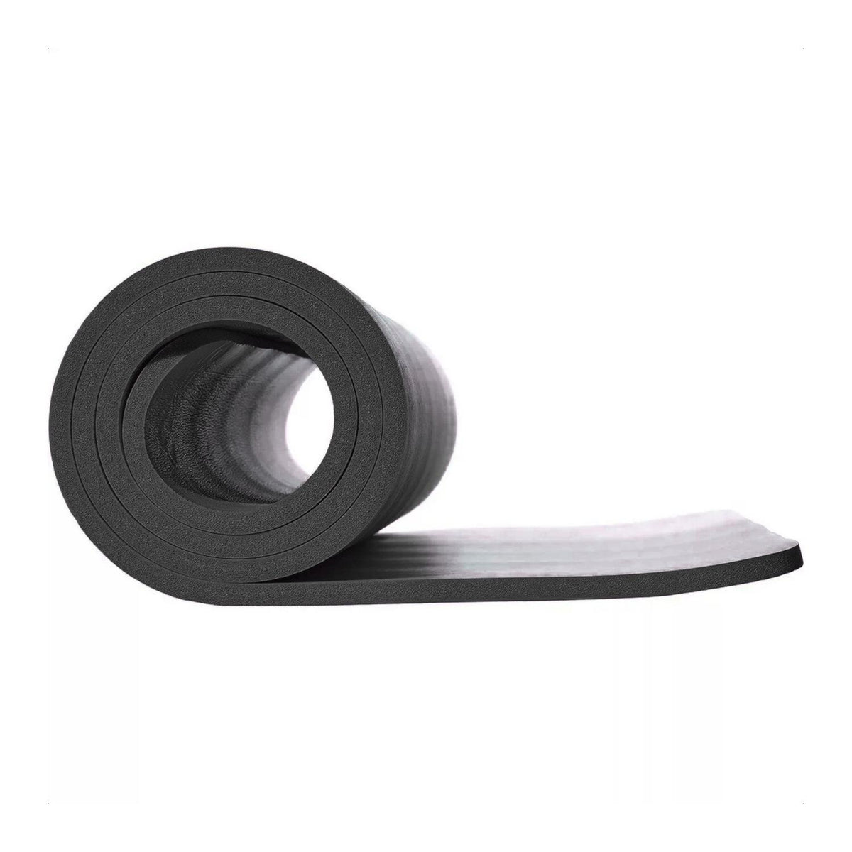 Mat Alfombrilla Yoga Pilates Ejercicio Correa Bolso 15 MM Negro